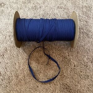VTG Navy Blue Polyester-cotton Middy Braid Spool Trim